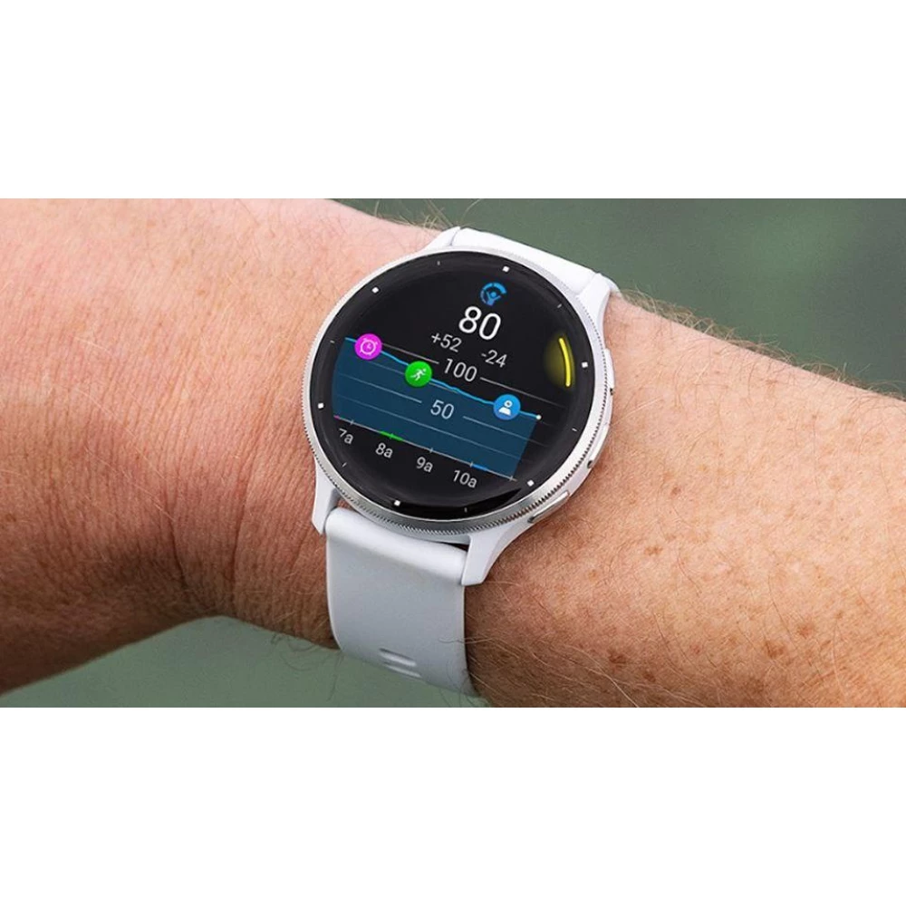 Смарт-часы Garmin Venu 3 Silver Stainless Steel Bezel with Whitestone Case and Silicone Band (010-02784-00)