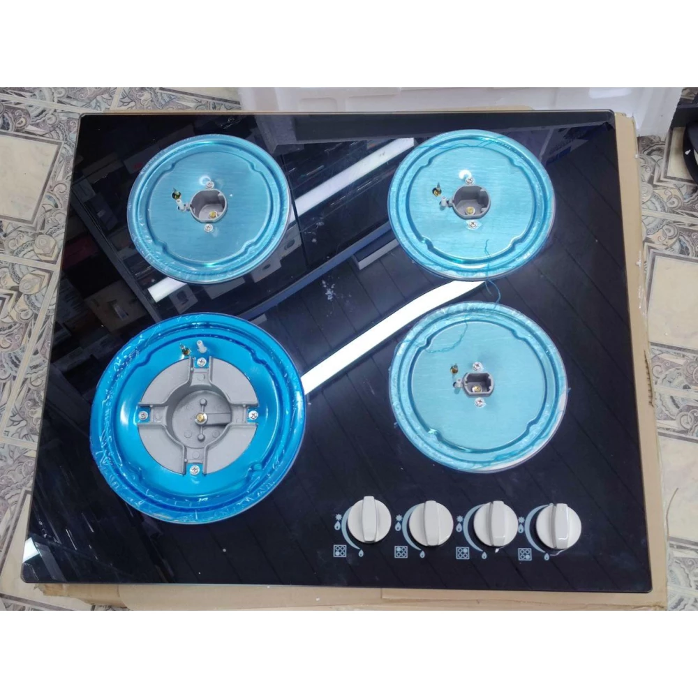 Безрамочная поверхность на кухню, стеклокерамика Газовая плита с турбоконфоркой