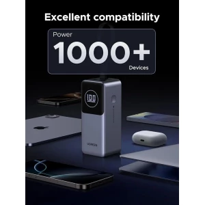 Зображення товара - Портативний зарядний пристрій UGREEN Nexode Power Bank 20000mAh 130W з вбудованим кабелем USB C