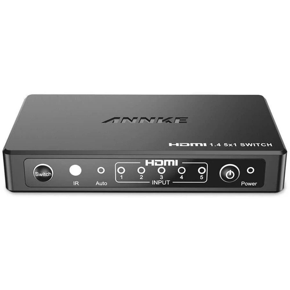 Коммутатор сплиттер ANNKE HDMI 4K 5 портов 5x1 Switcher Splitter Box 4Kx2K  с дистанционным управлением