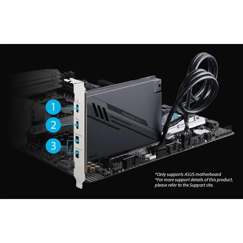 Контроллер ASUS ThunderboltEX 4 з контролером Intel® Thunderbolt™ 4 JHL 8540
