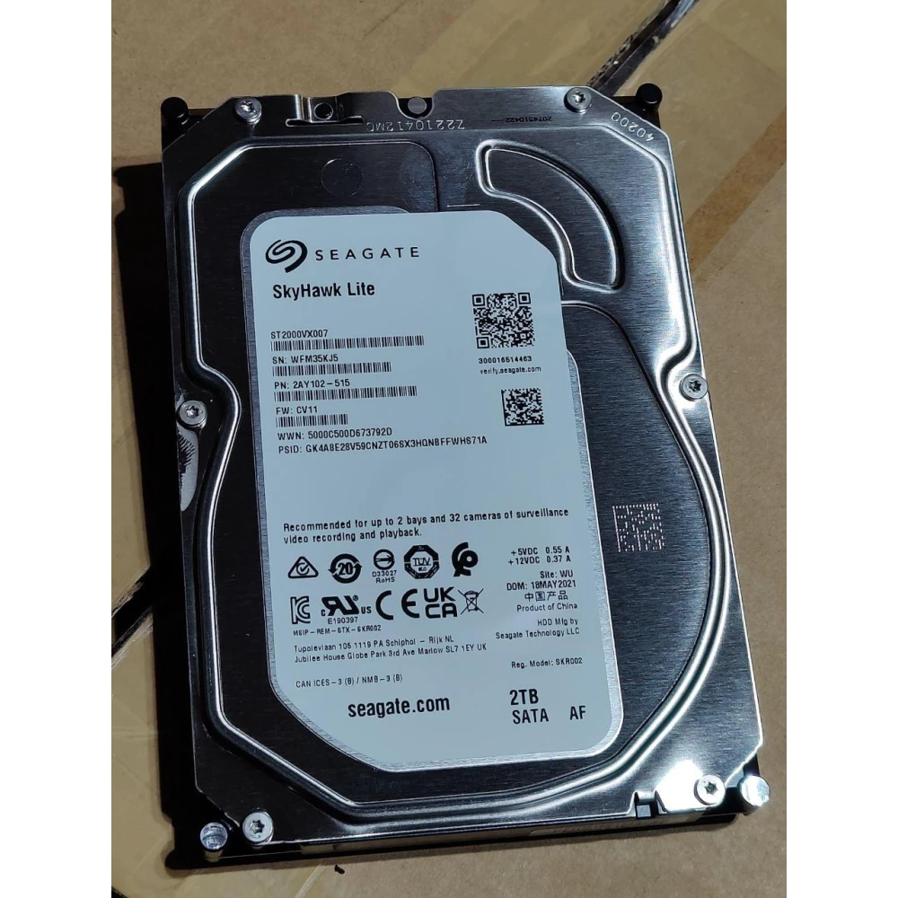 Внутренний диск винчестер Seagate SkyHawk Lite 2TB ST2000VX007 для систем видеонаблюдения, серверный