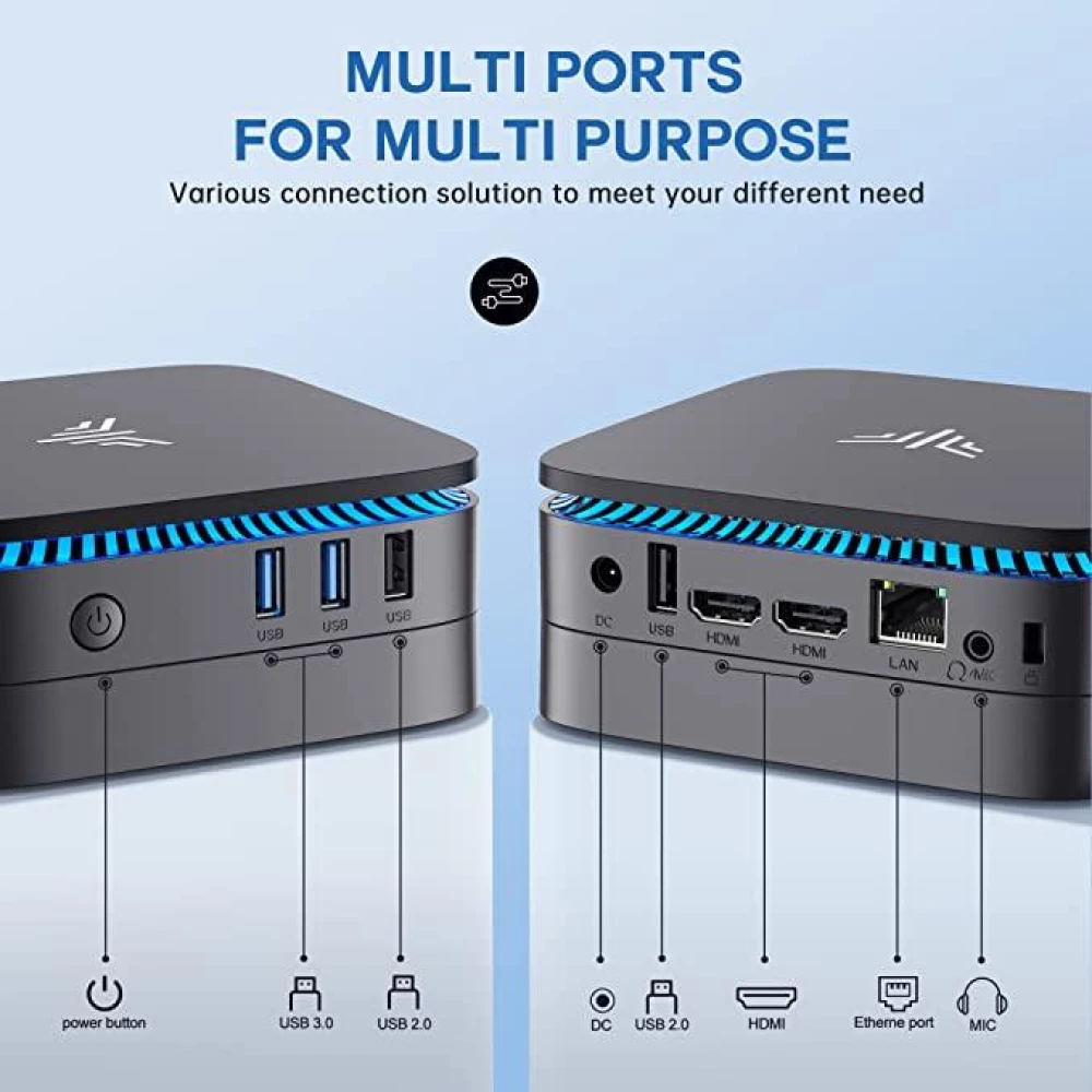 Микрокомпьютер NiPoGi AK1 PRO Mini PC (Celeron N5105, 8GB Ram, 256GB M.2) Windows 11